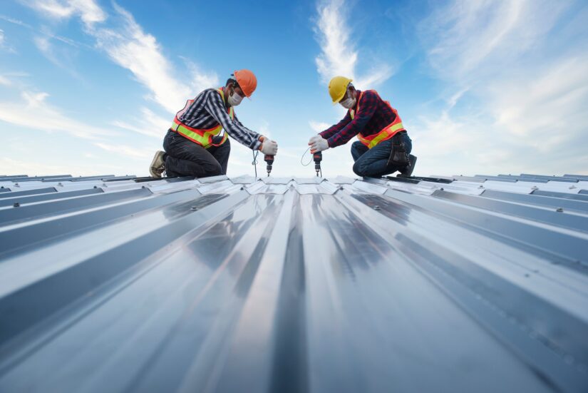 Men working of roof