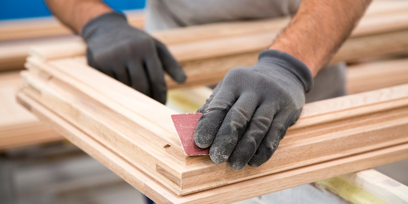 Sanding wood windows